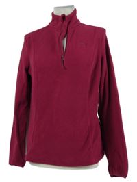 Dámská vínová fleecová funkční mikina Quechua 