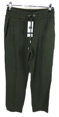 Nové - Pánske khaki teplákové nohavice s pukmi F&F vel. 30/32