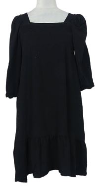 Dámske čierne bavlnené šaty Boohoo