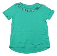 Zelené tričko s korálkami C&A