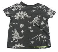 Sivé tričko s dinosaurami zn. F&F