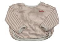 Ružovo-biela pruhovaná mikina s nápisom M&S