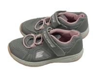 Šedo-růžové botasky s nápisem vel.28