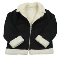 Čierna zateplená bunda Shein