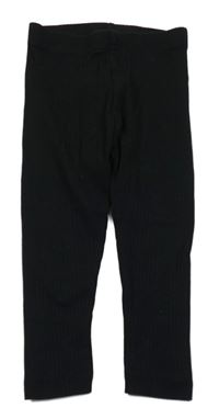 Čierne rebrované legíny George