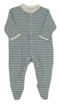 Modro-bílý pruhovaný overal Bhs