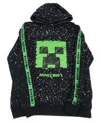 Černá mikina s flíčky, Minecraft a kapucí George