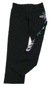 Černé legíny s nápisy OVS