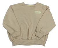 Néžová crop mikina s nápisom George