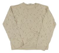 Béžovo-zlatý sveter s hviezdami H&M