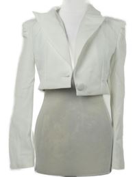 Nové - Dámske biele sakové bolerko Shein