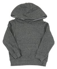 Tmavosivá melírovaná mikina s kapucňou M&S