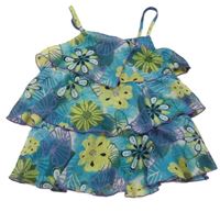 Barevný květovaný šifonový top s volány Palomino