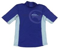 Tmavo-svetlomodré UV tričko s nápismi
