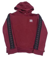 Vínová mikina s kapucňou Adidas