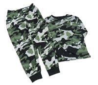 Kaki-sivé army pyžama zn. Next