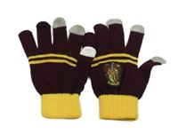 Vínovo-žluté prstové rukavice s nášivkou - Harry Potter