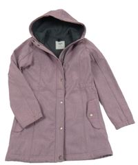 Fialovo-sivý melírovaný softshellový kabát s kapucňou Yigga