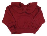 Rubínová oversize mikina s golierom George