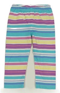 Bielo-farebné pruhované legíny Topomini