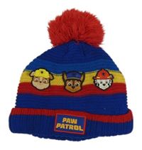 Modro-žluto-červená čepice s bambulí - Tlapková patrola Nickelodeon