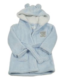 Světlemodrý chlupatý župan s kapucí - Me to you 