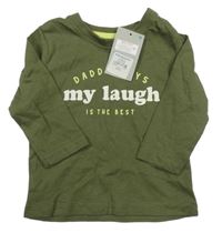 Nové - Khaki triko s nápisem Primark