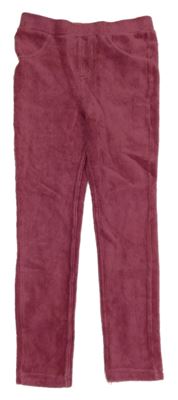 Tmavoružové rebrované zamatové tregíny Dopodopo