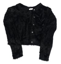 Čierny chlpatý prepínaci crop sveter Next