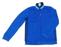 Modrá sportovní propínací mikina Adidas