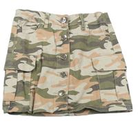 Army rifľová prepínaci sukňa s vreckami Matalan