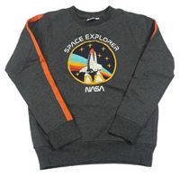 Tmavošedá mikina Nasa