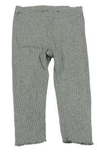 Šedé žebrované legíny H&M