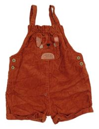 Tehlové menšestrové na traké kraťasy s psíkom Next