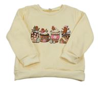 Béžová mikina s vánočním motívom Shein