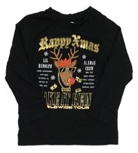 Černé triko se sobem George 