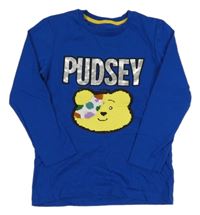 Kobaltově modré triko s Pudsey z překlápěcích flitrů George