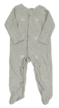 Šedý sametový overal se zajíčky John Lewis
