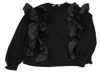 Čierna mikina s volánikmi LC Waikiki