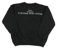 Čierna mikina s potiskem Ukradené Vánoce Tima Burtona