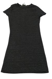 Čierne trblietavé šaty Miss E-vie