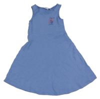 Svetlomodré rebrované šaty s mušlí Alive