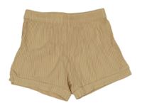 Béžové rebrované kraťasy