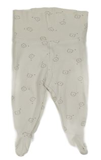 Bílé polodupky s kočkami H&M