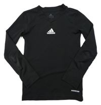 Černé funkční sportovní triko s logem Adidas