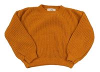 Medový rebrovaný oversize sveter H&M