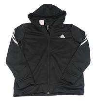 Čierno-biela funkčná športová prepínaci mikina s kapucňou Adidas