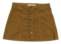 Hnedá semišová prepínaci sukňa H&M