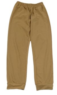 Hnedé cuff teplákové nohavice SHEIN