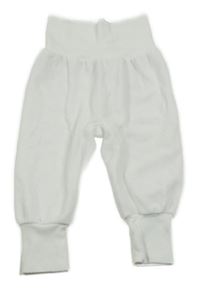 Biele zamatové tepláky H&M